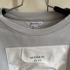 Peloton Light Gray Motivational Sweatshirt